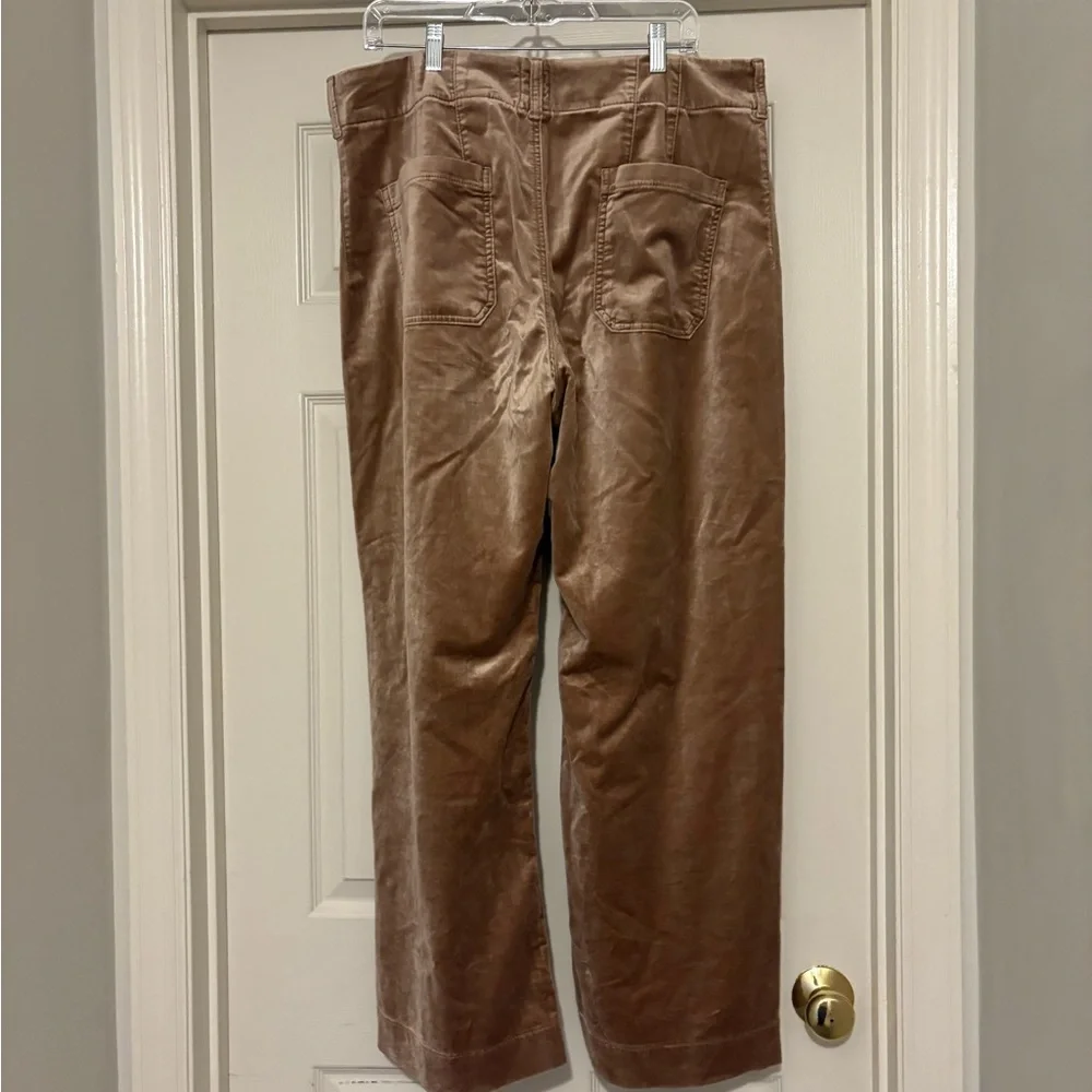 VIRAL Anthropologie Colette Full-Length Velvet Pants by Maeve - Picture 4 of 7